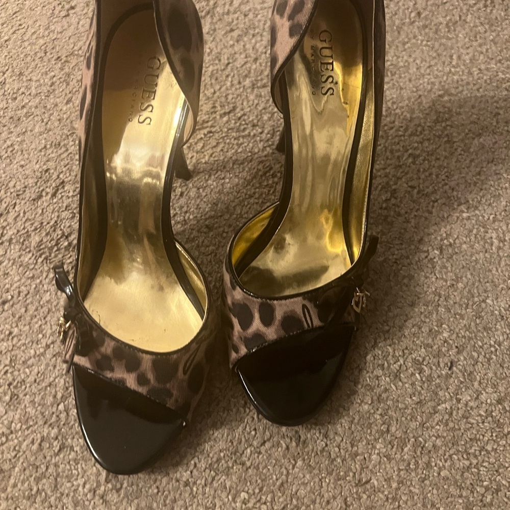 Leopard Print Matte Heels By Guess - image 2